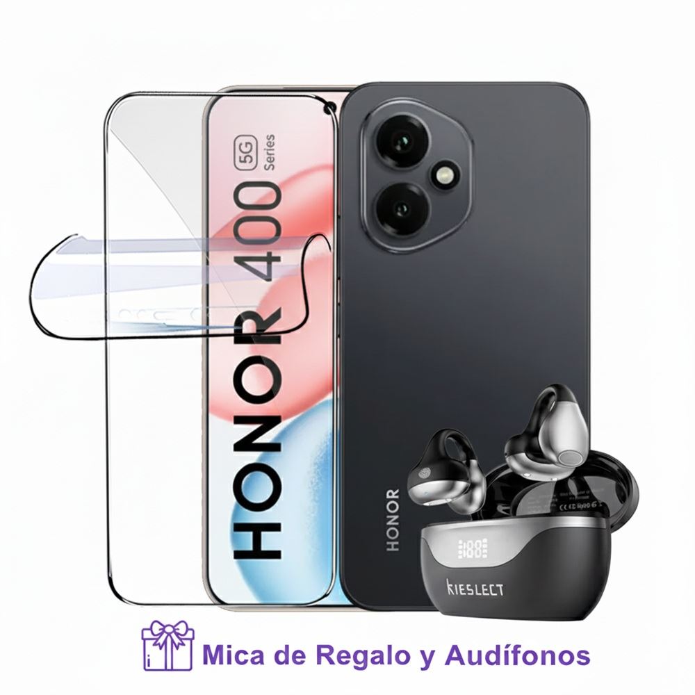 Honor 400 5G 12Gb Ram / 512Gb Rom Black + kieslect earbuds open y Mica Hidrogel